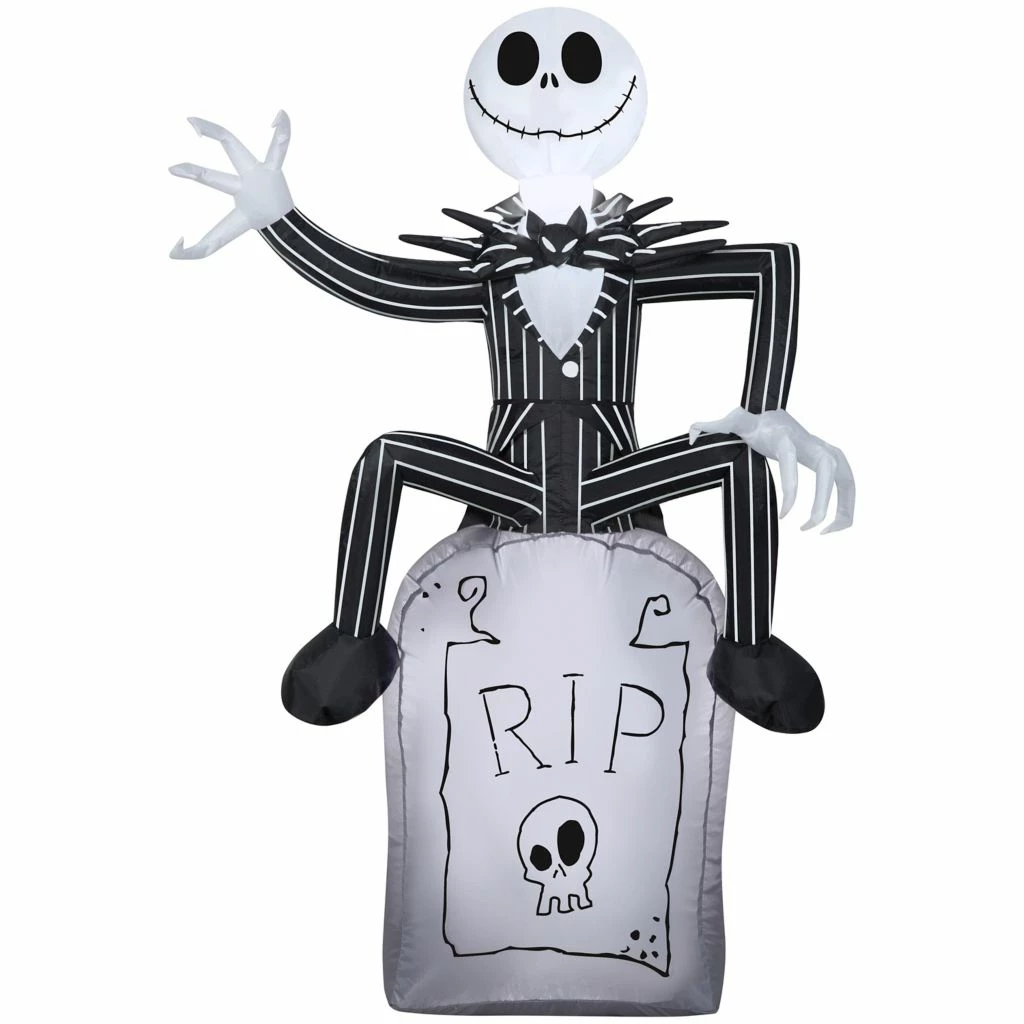 Gemmy Airblown Inflatable Jack Skellington on Tombstone, Self-Inflates, G-74039 3 Gemmy Airblown Inflatable Jack Skellington on Tombstone, Self-Inflates, G-74039