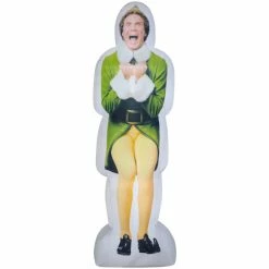 Gemmy Photorealistic Airblown Excited Buddy the Elf Christmas Inflatable Decor, G-110799