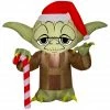 Gemmy Airblown-Stylized Yoda with Santa Hat Inflatable Decor, G-114961 -Gemmy Online Store 1454484 1