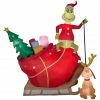 Gemmy Airblown Grinch and Max in Sleigh Colossal Christmas Inflatable Decor, G-19836 -Gemmy Online Store 1454496