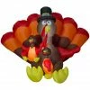 Gemmy 6 ft. Airblown Inflatable Turkey Family Scene, LED, Self-Inflates, G-74308 -Gemmy Online Store 1539068