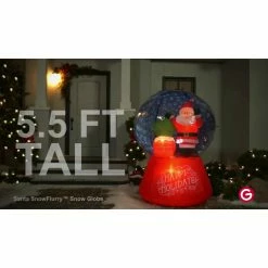 Gemmy Airblown Inflatable Snow Globe Santa on Rooftop Scene -Gemmy Online Store 1572765 VIDEO 1 480x270 1200k