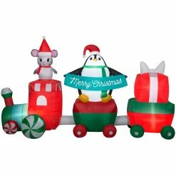 Gemmy Airblown Inflatable Christmas Train Scene