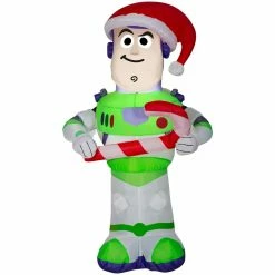 Gemmy Airblown Inflatable Stylized Buzz with Candy Cane