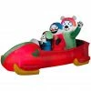 Gemmy Animated Airblown Penguin with Snowman on Bobsled Decor, G-88259 -Gemmy Online Store 1624148