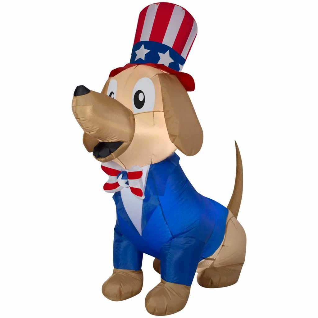 Gemmy Airblown Inflatable Patriotic Pooch Decoration 3 Gemmy Airblown Inflatable Patriotic Pooch Decoration