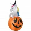 Gemmy Airblown-Unicorn with Color Changing Horn in a Pumpkin Inflatable Decoration, G-223128 -Gemmy Online Store 1694668