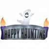 Gemmy Airblown-Ghost with Happy Haunting Sign-LG Scene 2 Gemmy Airblown-Ghost with Happy Haunting Sign-LG Scene -Gemmy Online Store 1694753