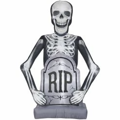 Gemmy Photorealistic Airblown Skeleton with Tombstone Inflatable Decoration, G-228102