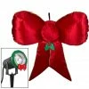 Gemmy Airblown Mixed Media Hanging Velvet Bow, Red/Gold with External Spotlight -Gemmy Online Store 1736981