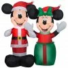 Gemmy Airblown Inflatable Santa Mickey and Minnie Scene, Disney -Gemmy Online Store 1737015