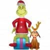 Gemmy Airblown Inflatable Grinch with Max Scene, From the Mind of Dr. Seuss -Gemmy Online Store 1737016