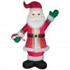 Gemmy Airblown Mixed Media Luxe Santa with Candy Cane -Gemmy Online Store 1737019
