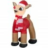 Gemmy Airblown Inflatable Standing Rudolph in Santa Hat and Scarf, Rudolph 2 Gemmy Airblown Inflatable Standing Rudolph in Santa Hat and Scarf, Rudolph -Gemmy Online Store 1737068