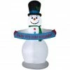 Gemmy Animated Airblown Inflatable Snowman with Banner -Gemmy Online Store 1737080