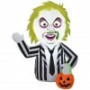 Gemmy Airblown Inflatable Stylized Beetlejuice CarBuddy with Treat Sack -Gemmy Online Store 1904172