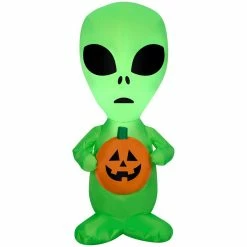 Gemmy Airblown Inflatable Alien with Jack-O'-Lantern