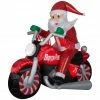 New! Gemmy Airblown Inflatable Luxe Santa on Christmas Motorcycle, G-113764 -Gemmy Online Store 1935124