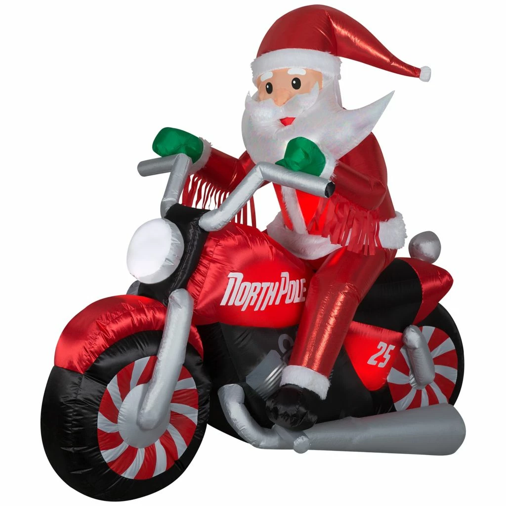 New! Gemmy Airblown Inflatable Luxe Santa on Christmas Motorcycle, G-113764 3 New! Gemmy Airblown Inflatable Luxe Santa on Christmas Motorcycle, G-113764