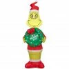 New! Gemmy Airblown Inflatable Grinch with Wreath, G-116021