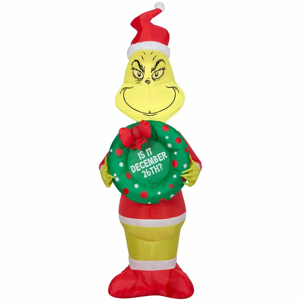 New! Gemmy Airblown Inflatable Grinch with Wreath, G-116021 3 New! Gemmy Airblown Inflatable Grinch with Wreath, G-116021