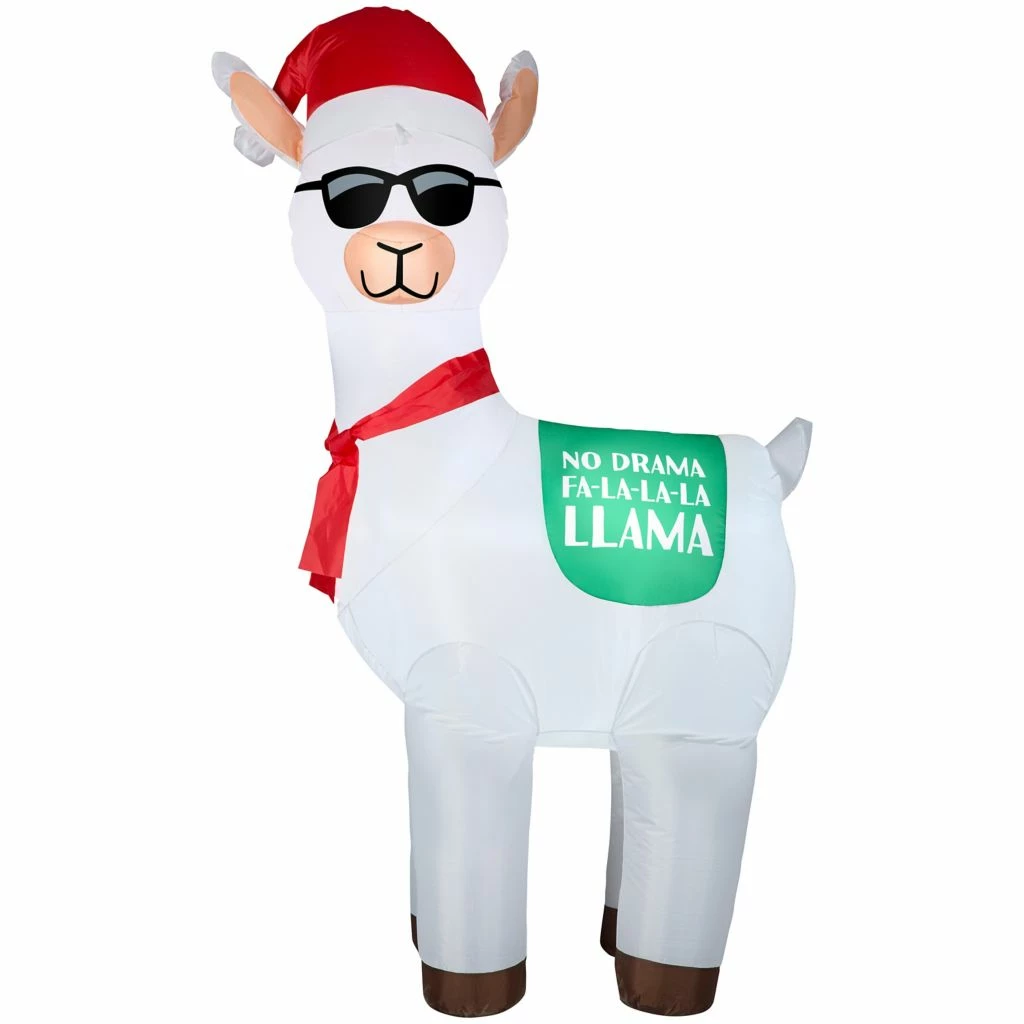 New! Gemmy Airblown Inflatable No Drama Fa-La-La-La Christmas Llama, G-117301 3 New! Gemmy Airblown Inflatable No Drama Fa-La-La-La Christmas Llama, G-117301
