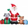 New! Gemmy Airblown Inflatable Santa and Friends, G-117596