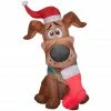 New! Gemmy Airblown Inflatable SCOOB with a Christmas Stocking, G-119294 -Gemmy Online Store 1935153