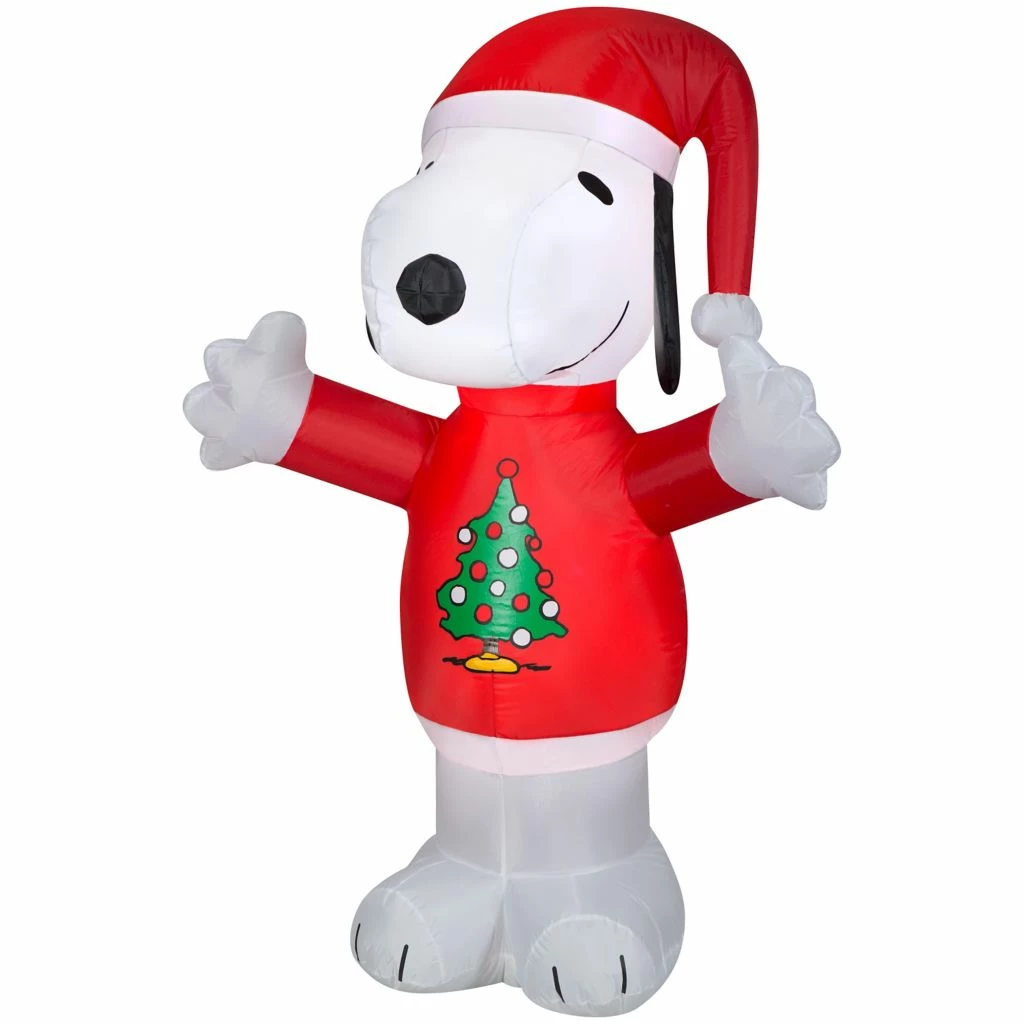 New! Gemmy Airblown Inflatable Snoopy with Christmas Tree Sweater, G-119306 3 New! Gemmy Airblown Inflatable Snoopy with Christmas Tree Sweater, G-119306